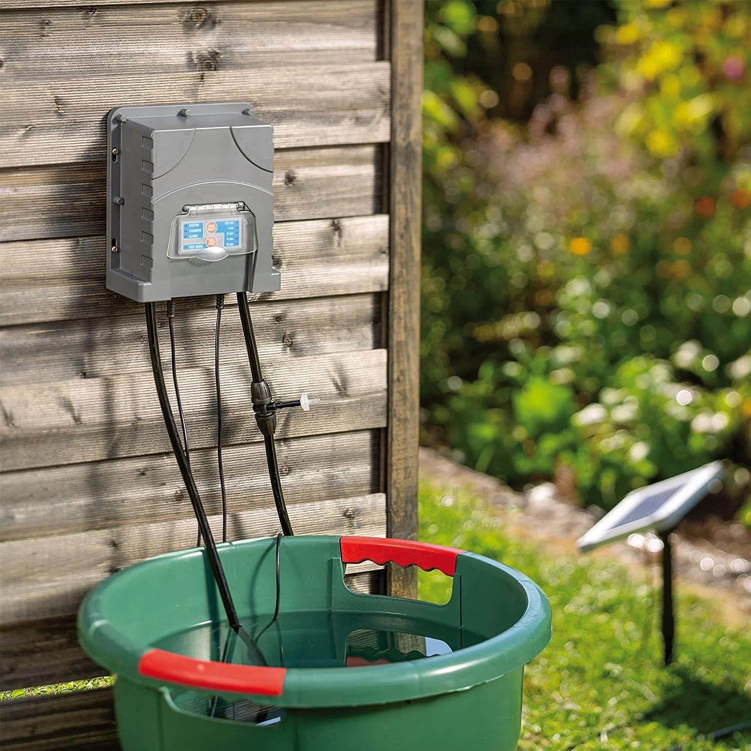 Sistema de riego solar AEO 50 goteros 47 m para jardín