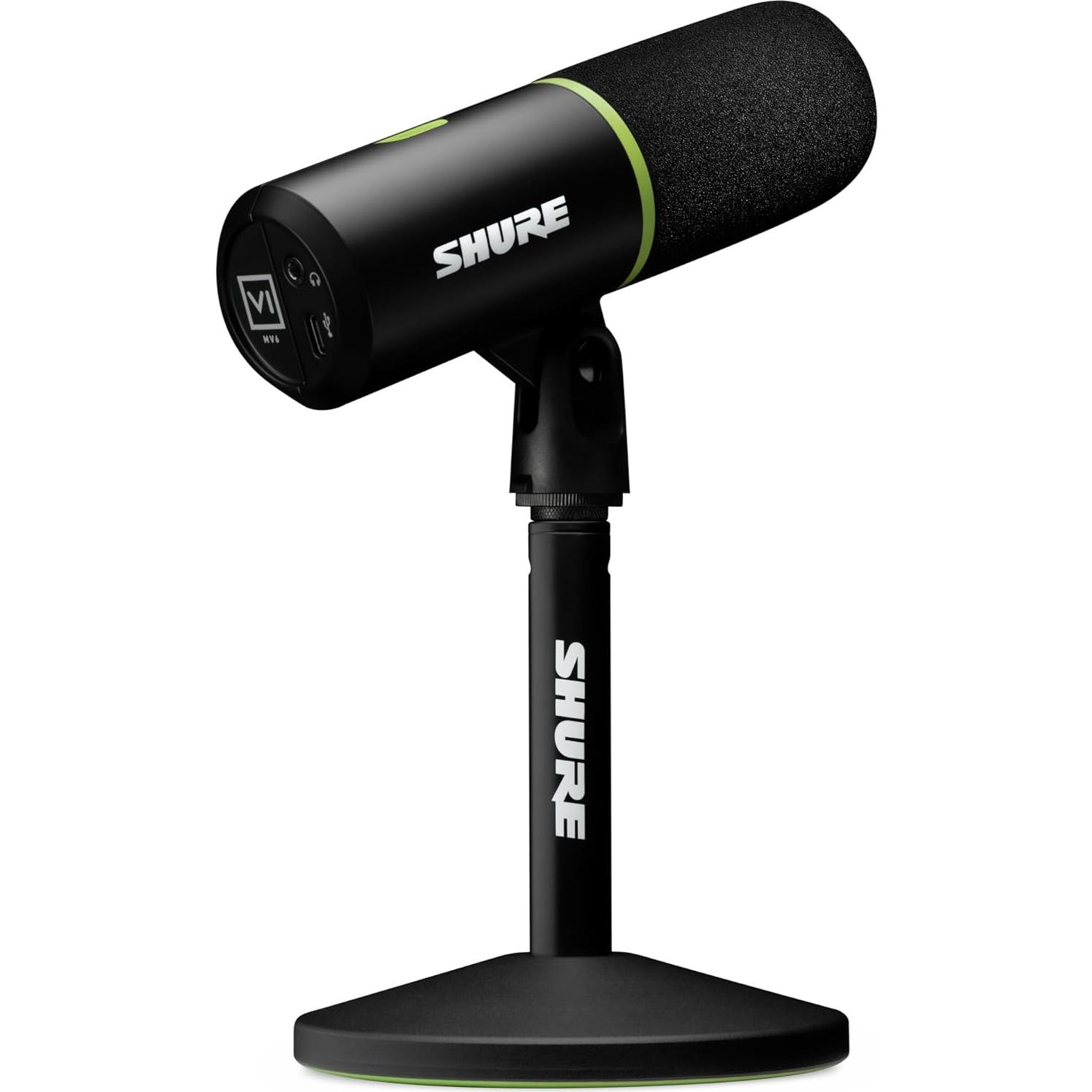 Micrófono Gaming Shure MV6 USB Dinámico con Soporte