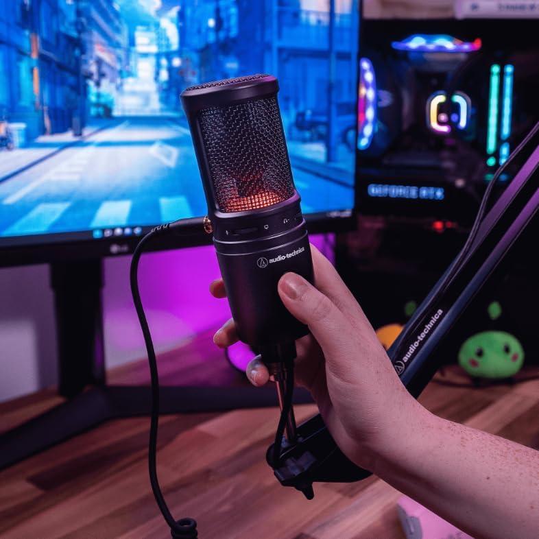 Micrófono USB Audio-Technica AT2020USB-X con Brazo y Filtro