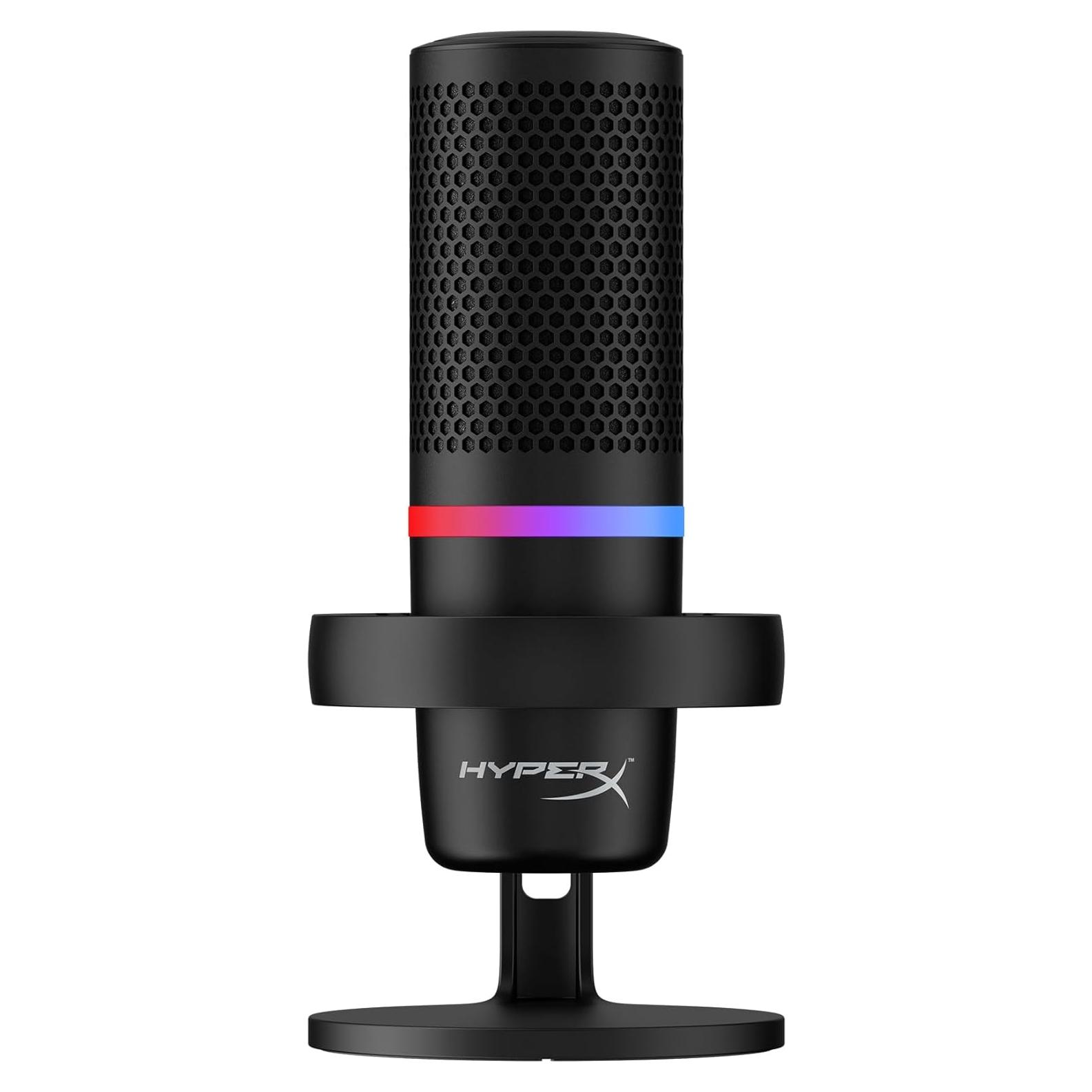 HyperX DuoCast – RGB USB Condenser Microphone for PC, PS5, PS4, Mac, Low-profile Shock Mount, Cardioid, Omnidirectional, Pop Filter, Gain Control, Gaming, Streaming, Podcasts, Twitch, YouTube, Discord