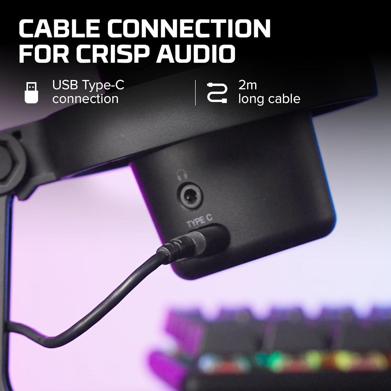 HyperX DuoCast – RGB USB Condenser Microphone for PC, PS5, PS4, Mac, Low-profile Shock Mount, Cardioid, Omnidirectional, Pop Filter, Gain Control, Gaming, Streaming, Podcasts, Twitch, YouTube, Discord