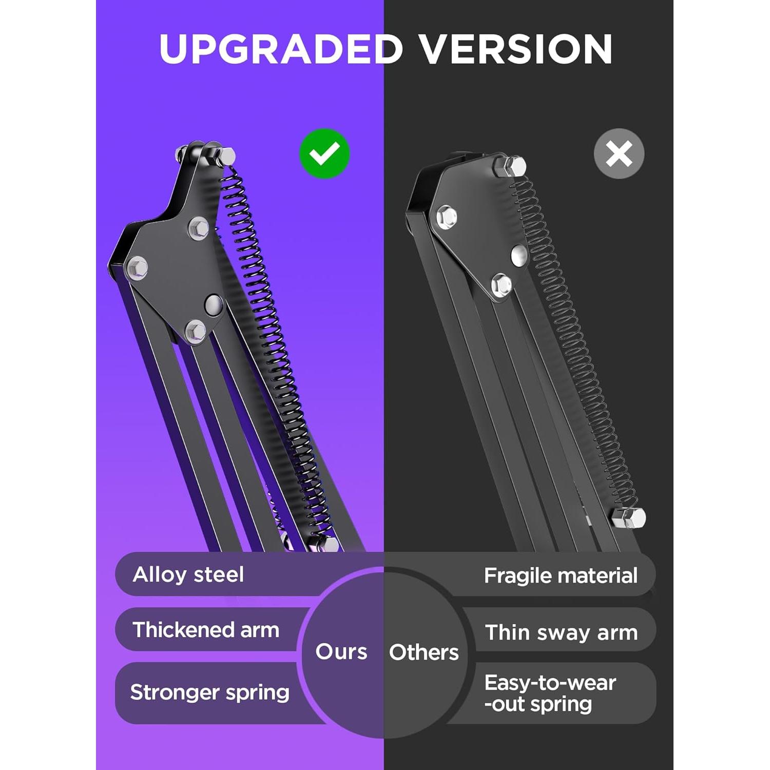 Soporte de Micrófono InnoGear Mediano Negro para Blue Yeti y más