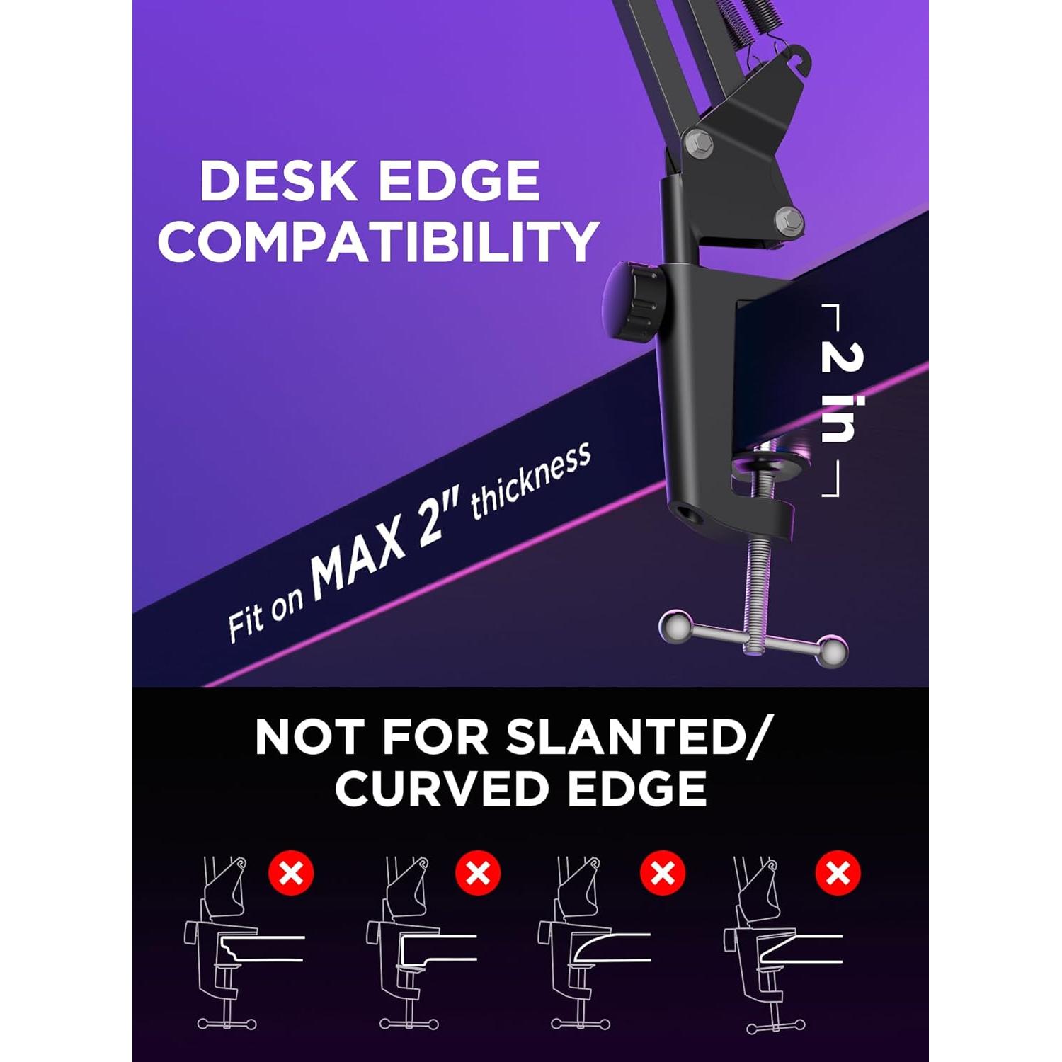 Soporte de Micrófono InnoGear Mediano Negro para Blue Yeti y más