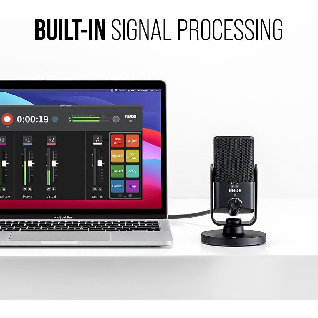 Micrófono USB RODE NT-USB Mini para grabación y streaming
