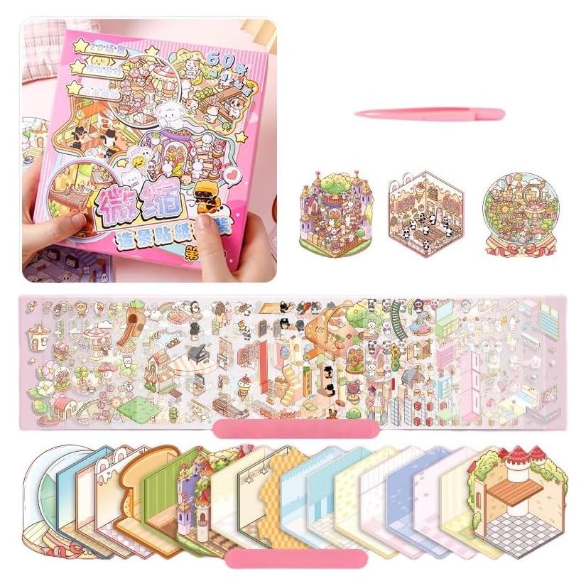 Set de Stickers 3D DIY Casa 20 Conjuntos Affoto