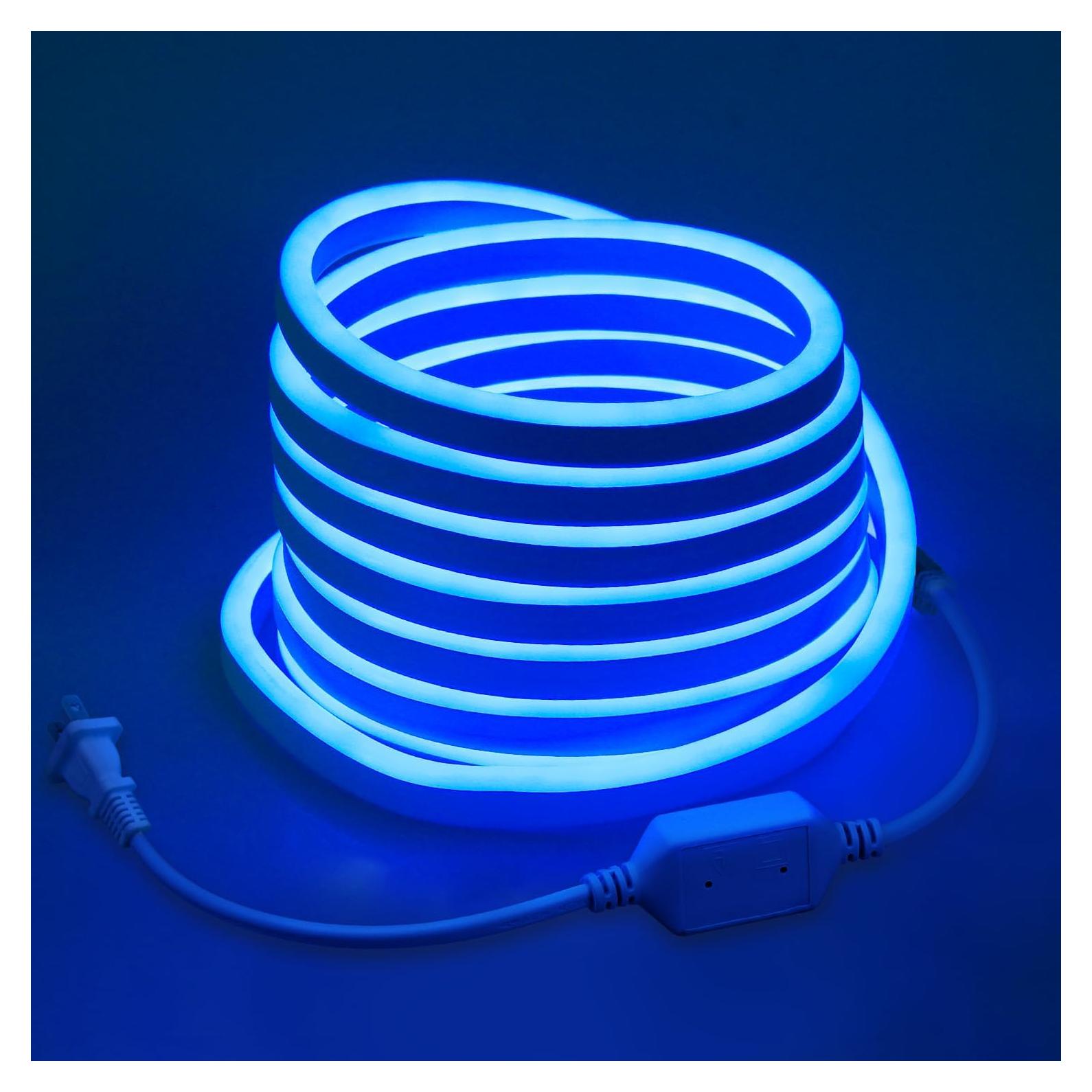 Tira de Luz Neón LED Azul 5M 120 LEDs/M Impermeable