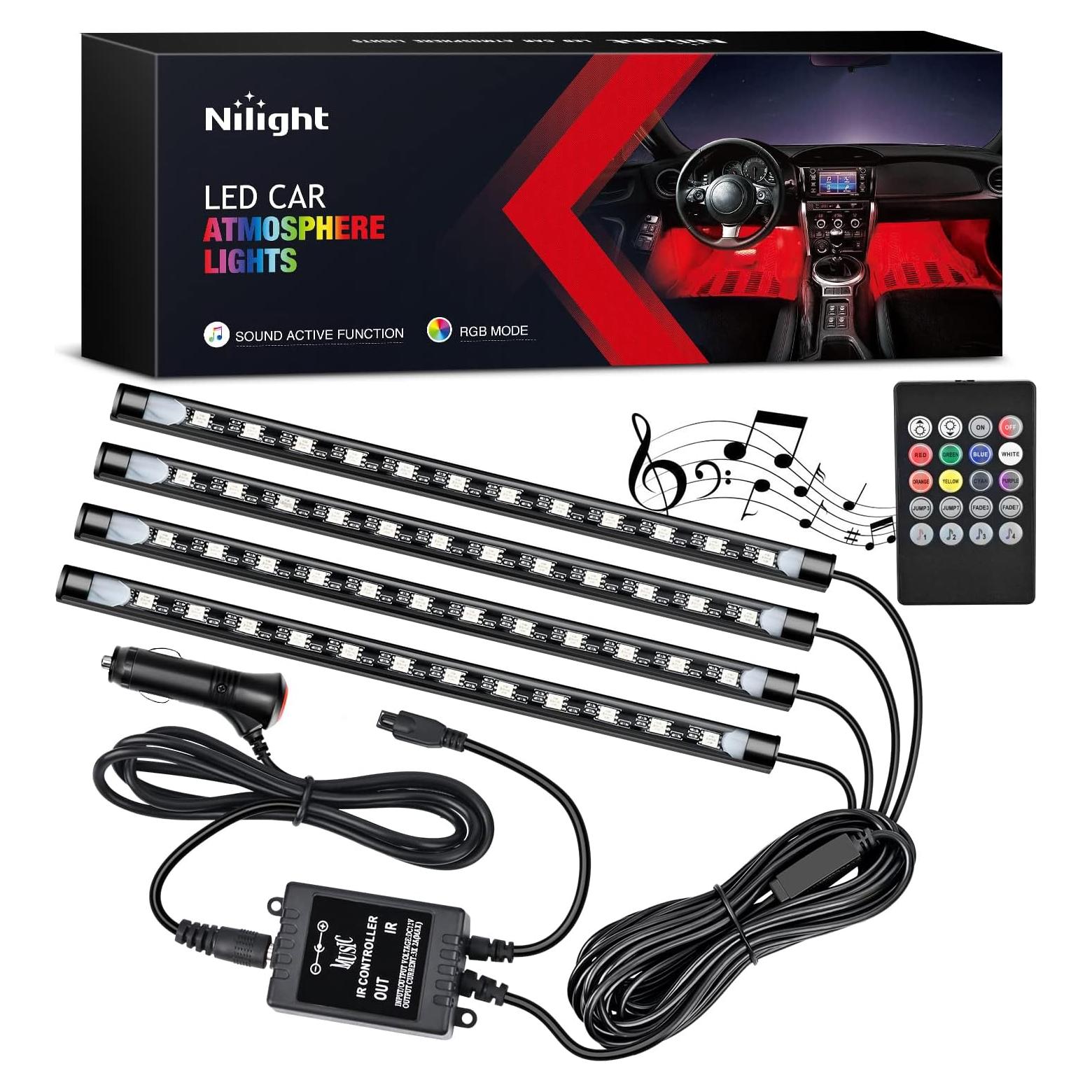 Luces LED Interiores Nilight TR-06 RGB 48 LED Control Remoto