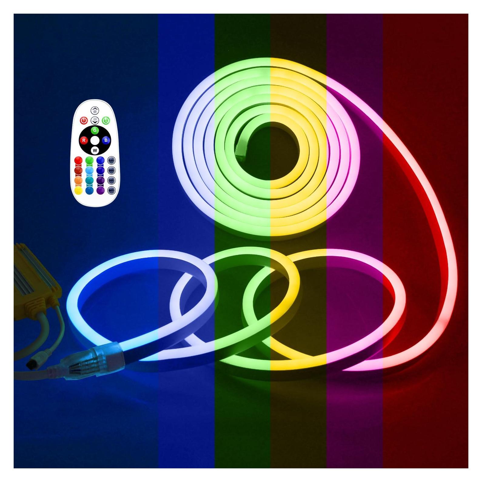 Tira de Neón LED RGB 5M Shen Zhen IP67 Multicolor Dimmable