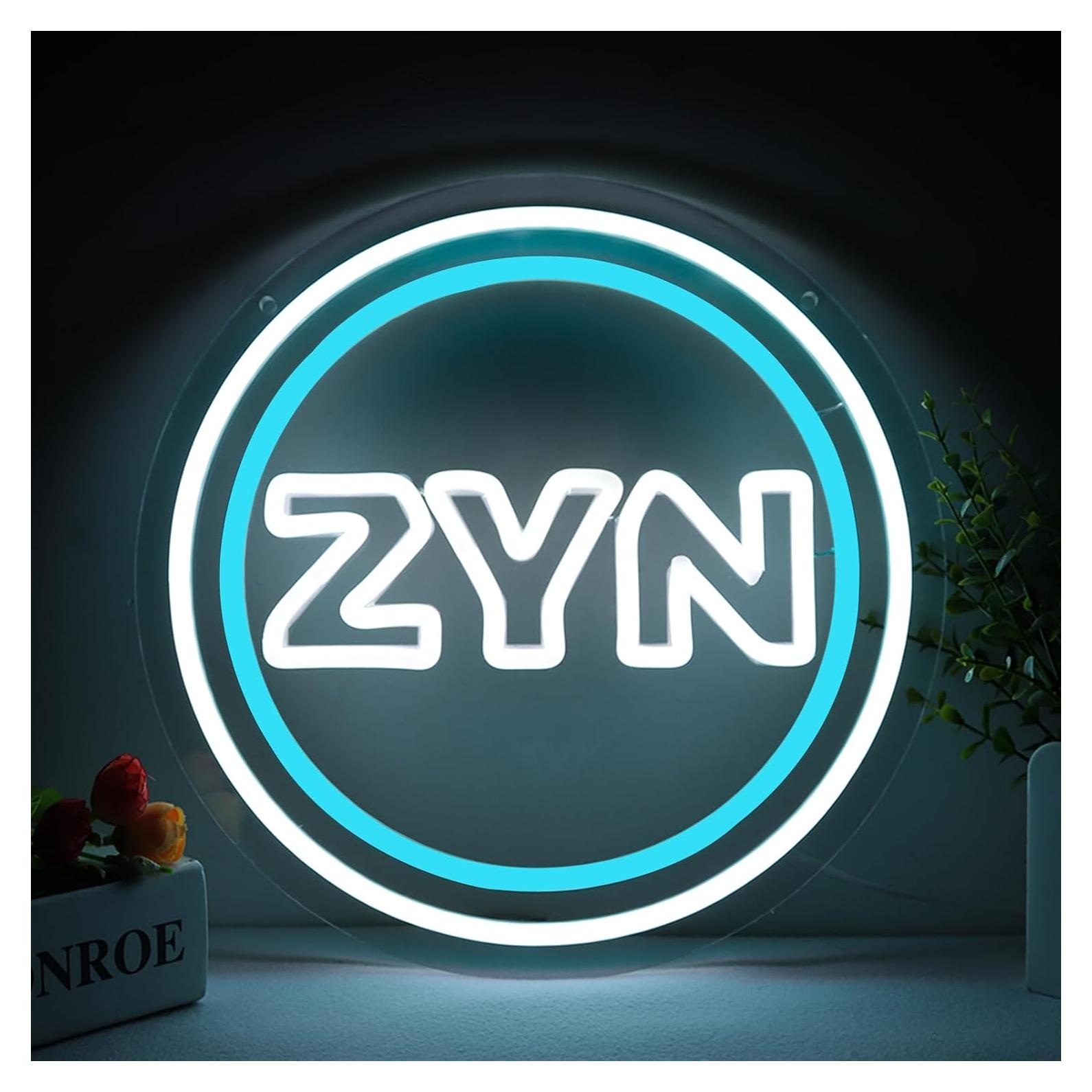 Cartel de Neón LED Pugna Z.Y.N 20x20 cm Decoración Pared