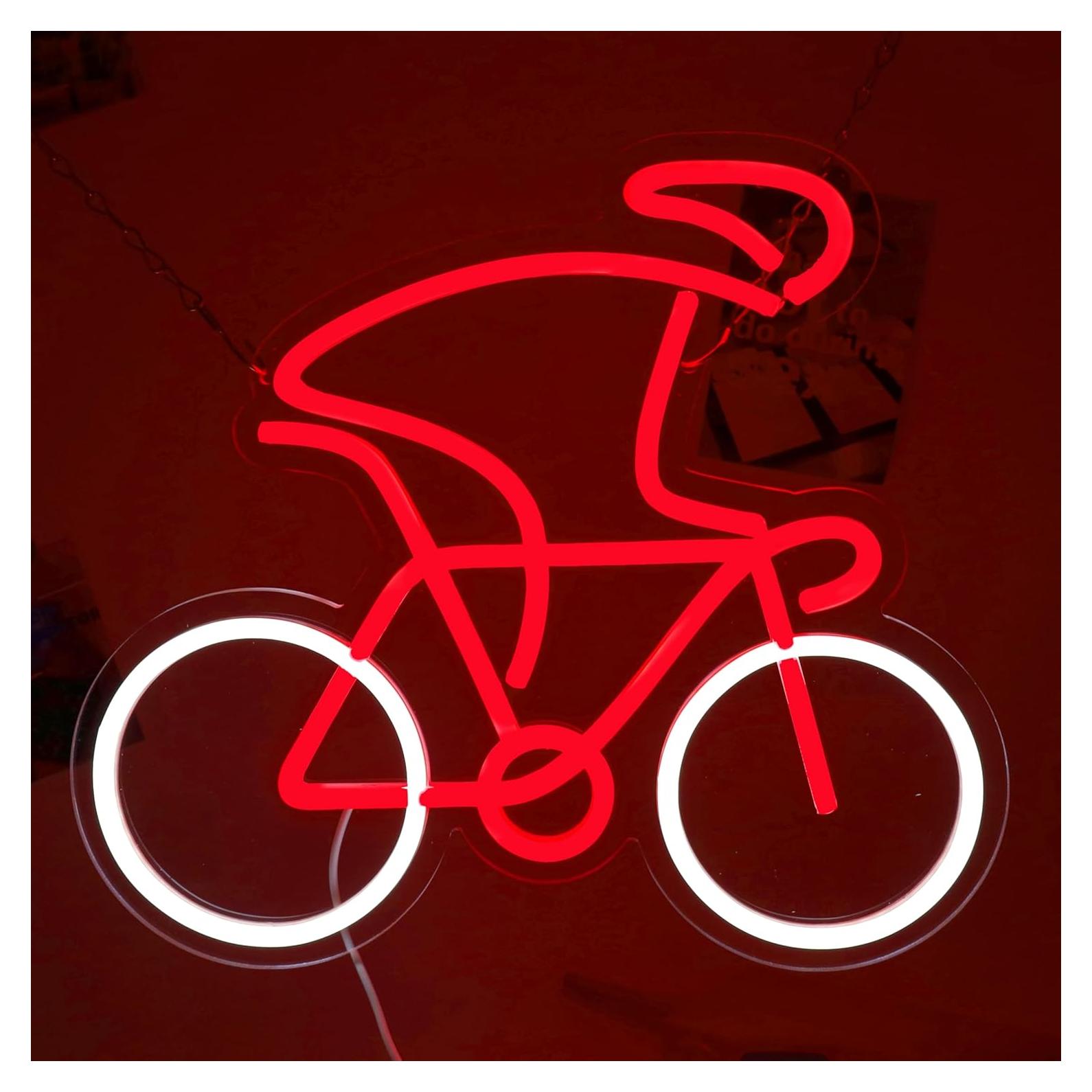 Luz de Neón LED Bicicleta Roja Dimmable 36.6x33.5cm