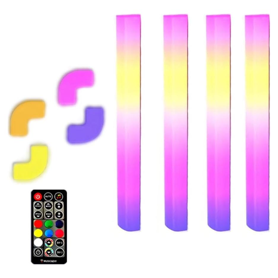Barras de Luz LED de Pared RGB Fontu, Juego de 4 Piezas