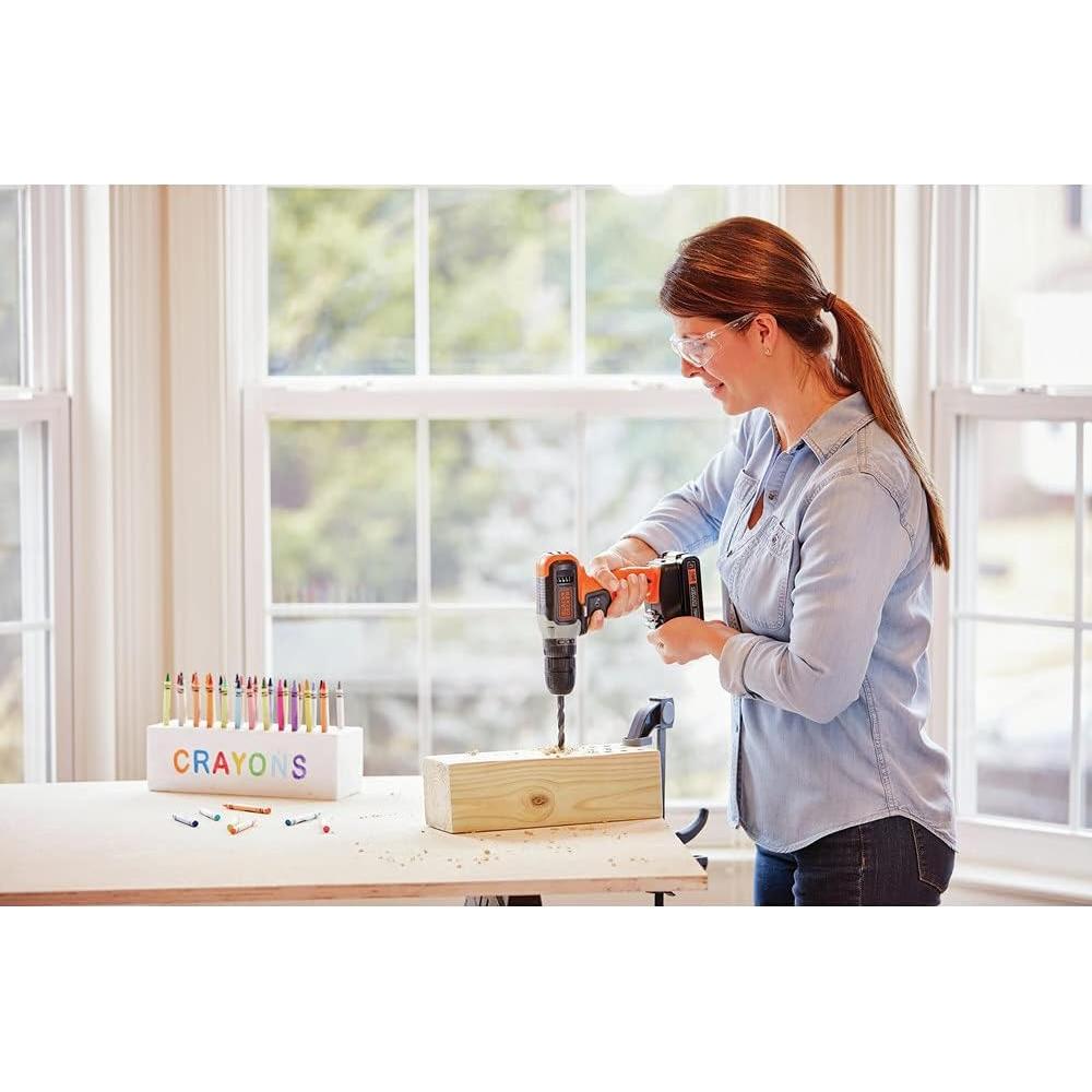 Taladro Inalámbrico BLACK+DECKER 20V MAX con Batería y Cargador