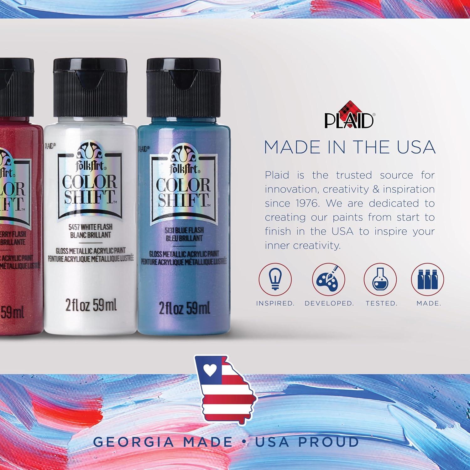 Pintura Acrílica FolkArt Color Shift Blacklight Verde Neón 59ml