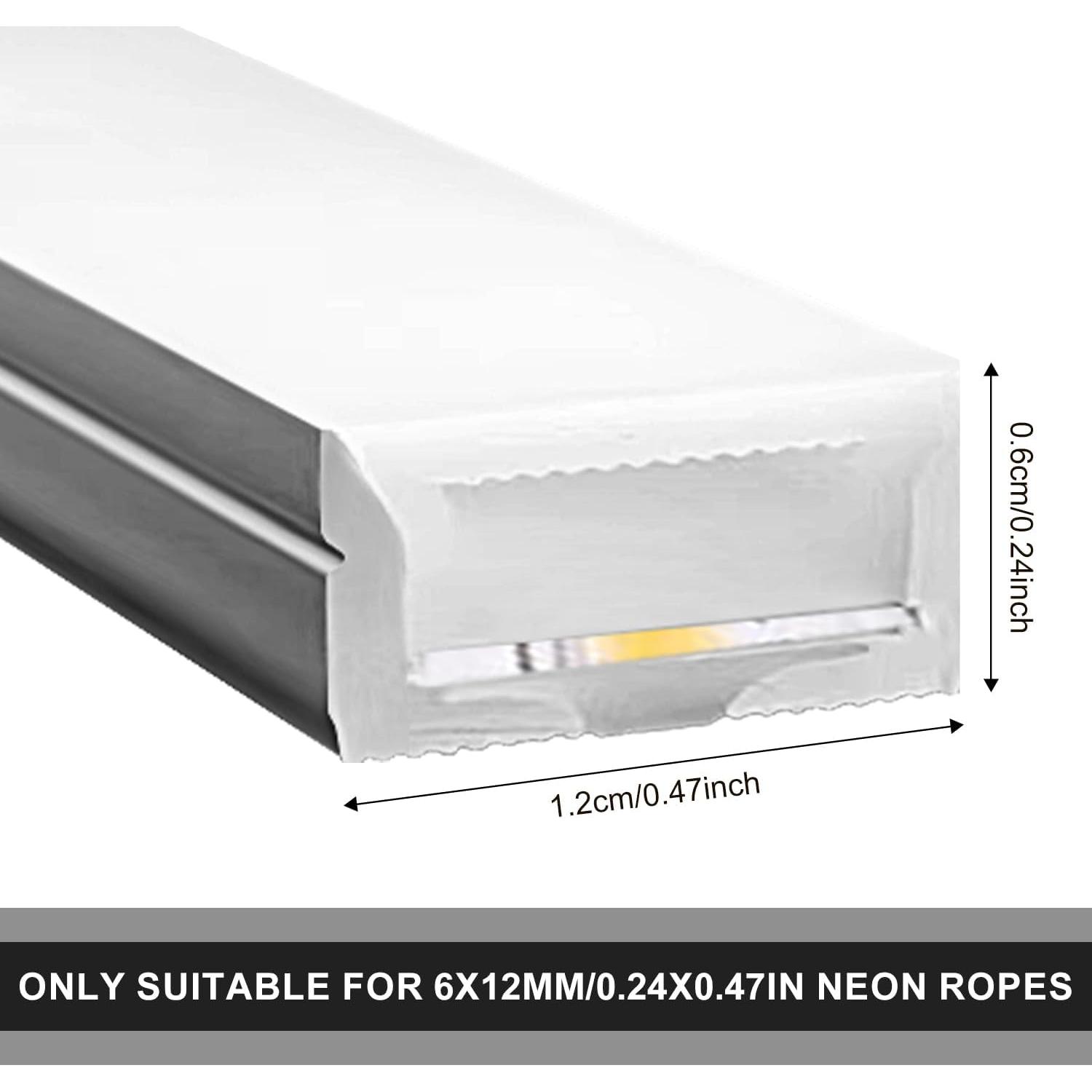 100 Clips de Montaje para Luces Neón PEUTIER con Tornillos