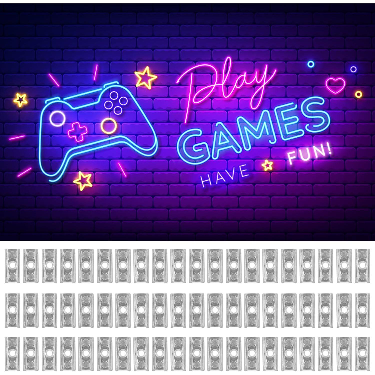 100 Clips de Montaje para Luces Neón PEUTIER con Tornillos