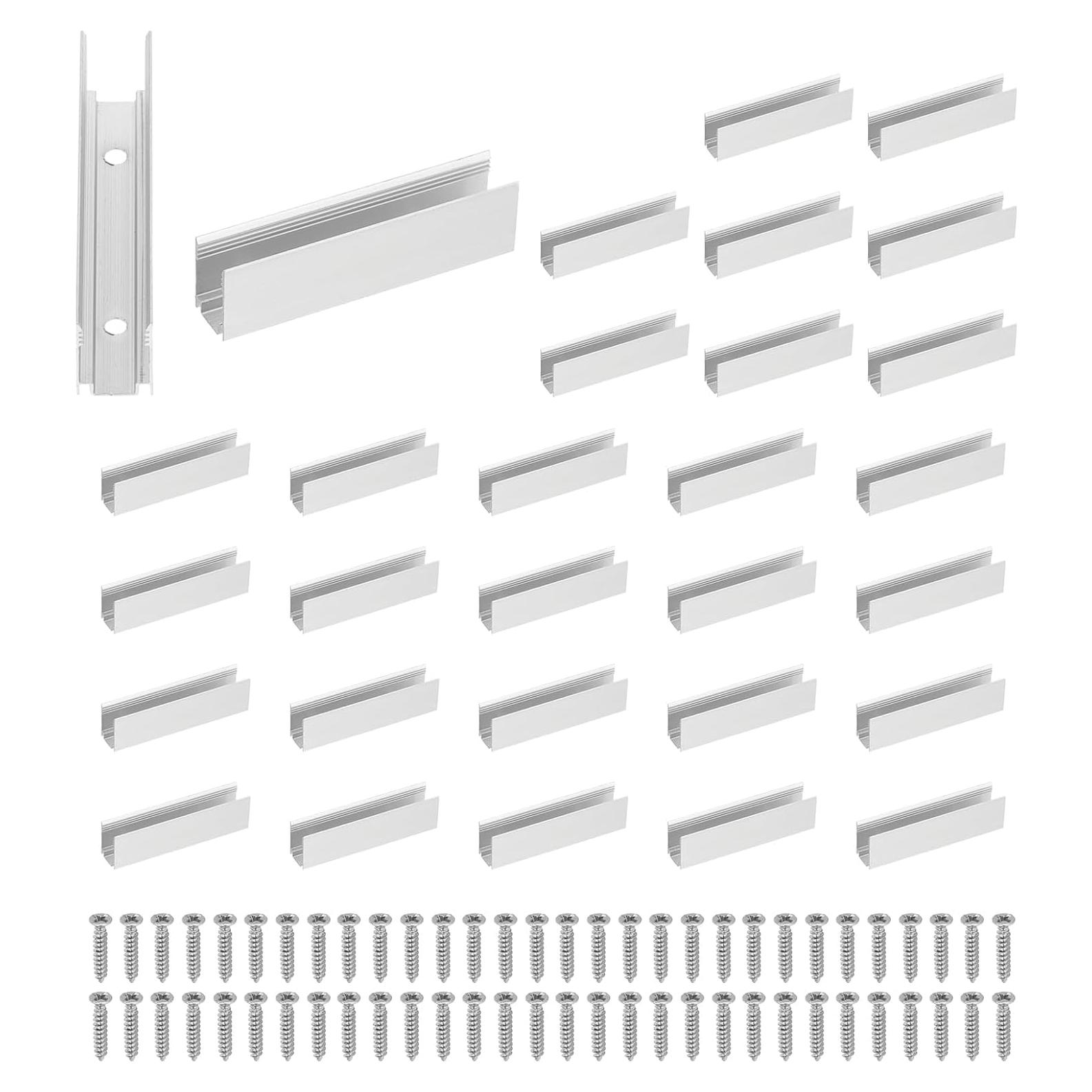 Soportes de Montaje para Luces LED PATIKIL 30 Pcs Aluminio