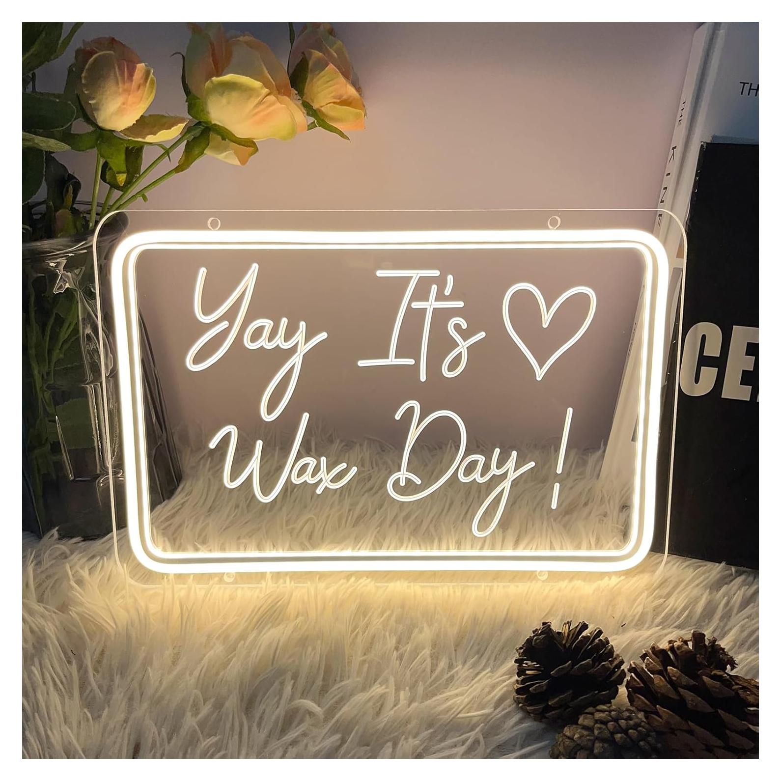 Cartel de Neón LED Yay Es Día de Cera 30x20cm Decoración