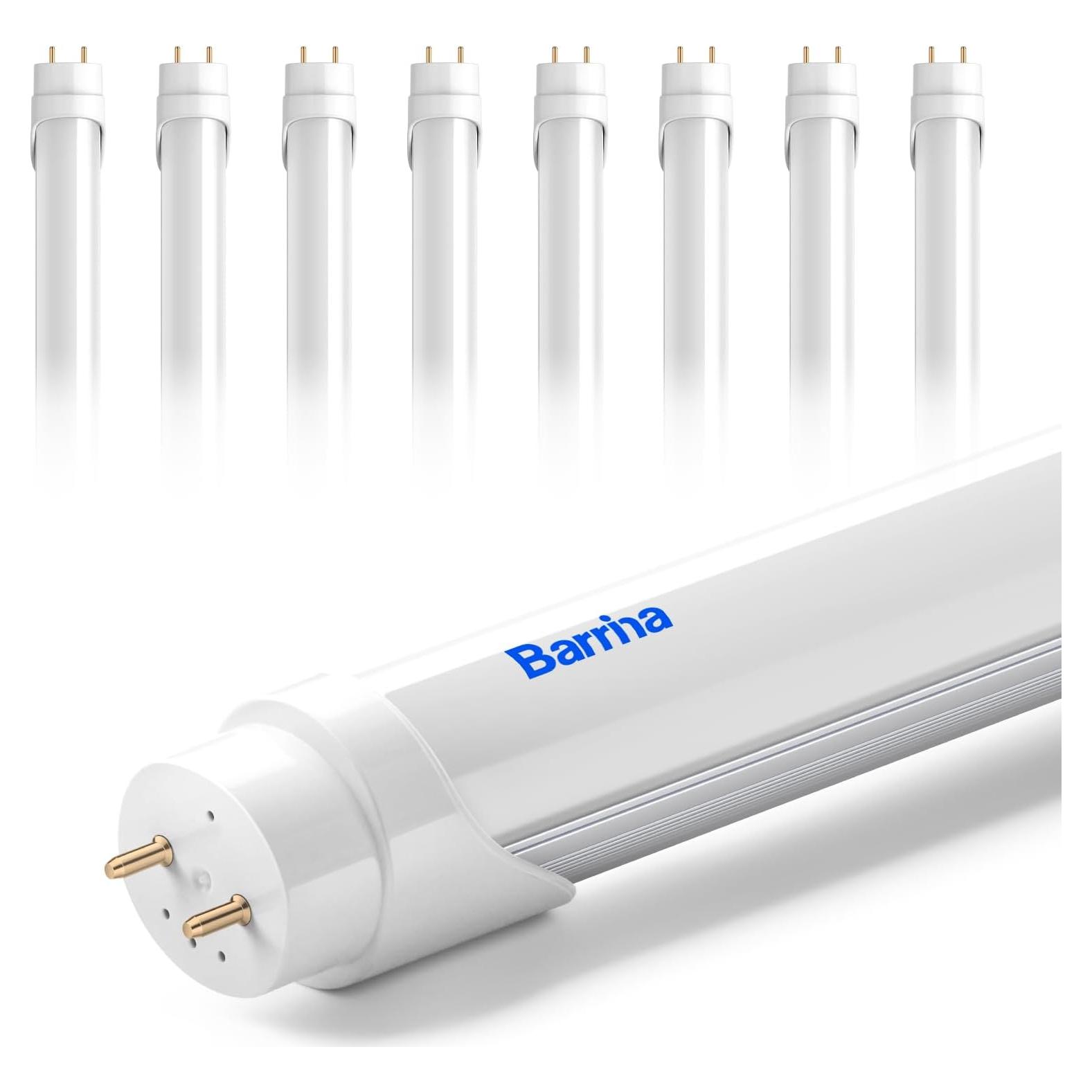 Barrina T8 LED 4 Pies 24W 3200LM Luz 6000K Bypass Balasto 8 Pzs