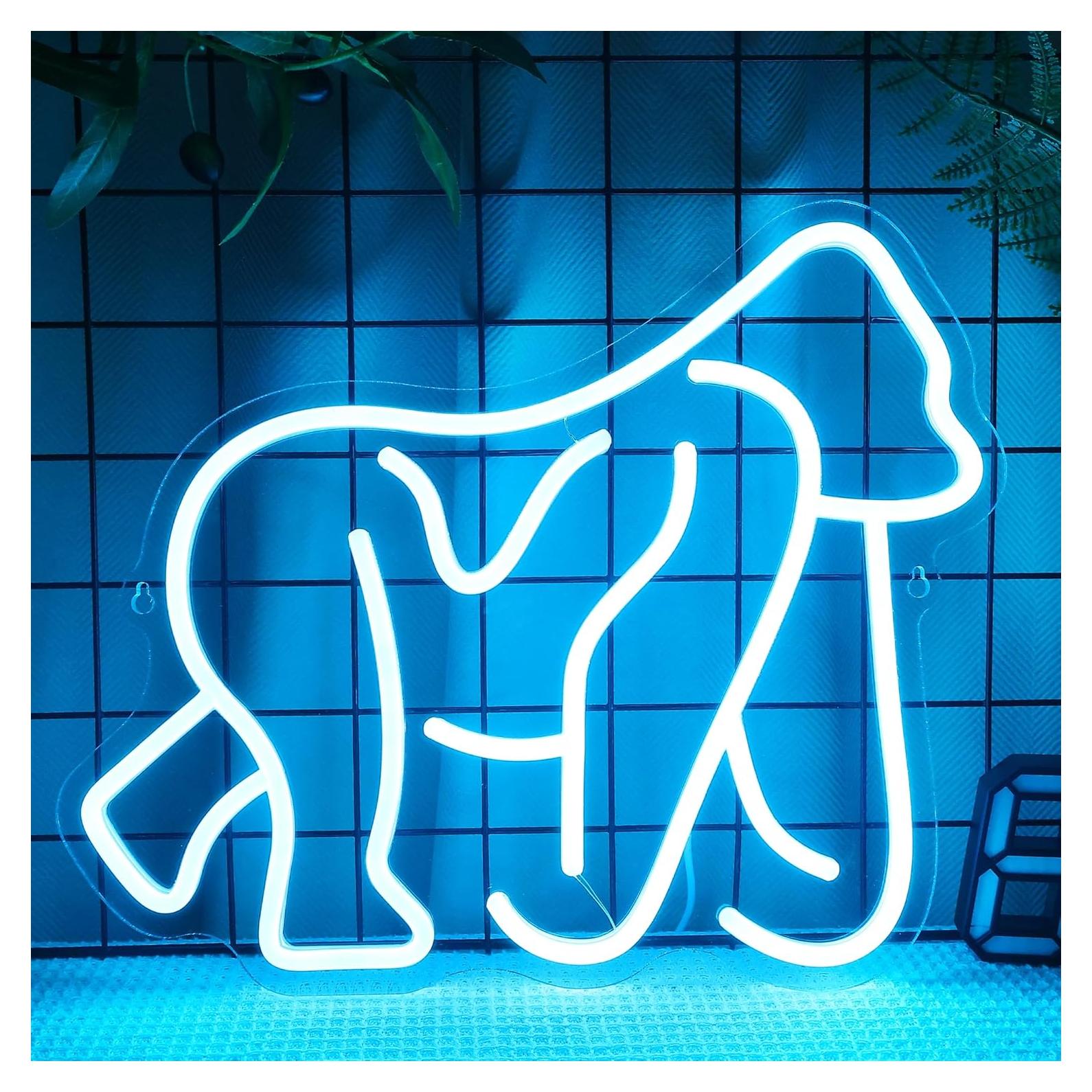 Luz de Neón LED Gorilas Ammonite 40.6x30.5cm Decorativa