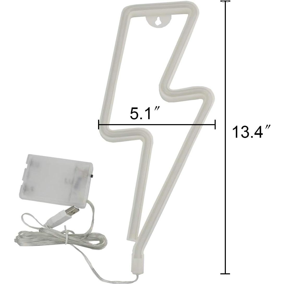 Luz Neon Decorativa Rayo Sunnyglade USB/Batería 35.5x29cm