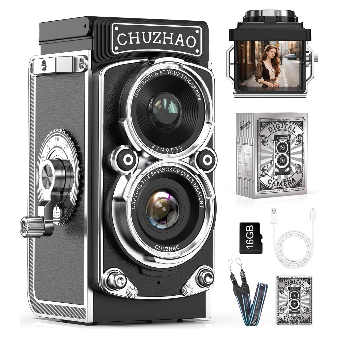 Cámara Digital Retro CHUZHAO 12MP Autofocus 1080P Portátil