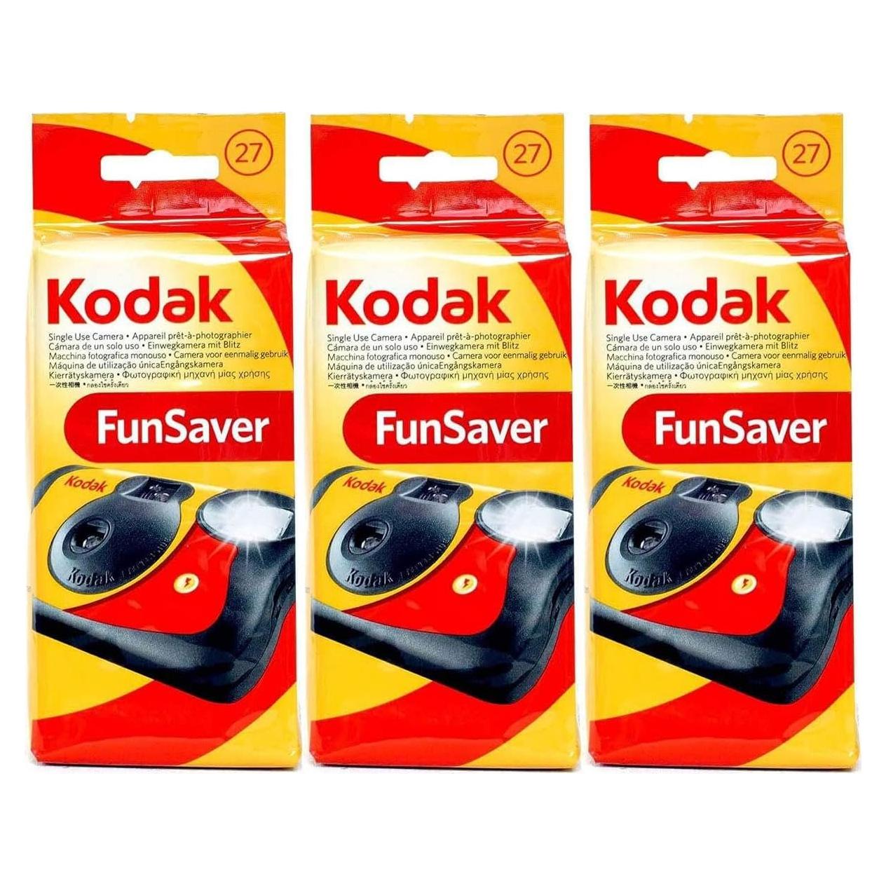 Cámara desechable Kodak Fun Saver 35mm 3Pack con Flash