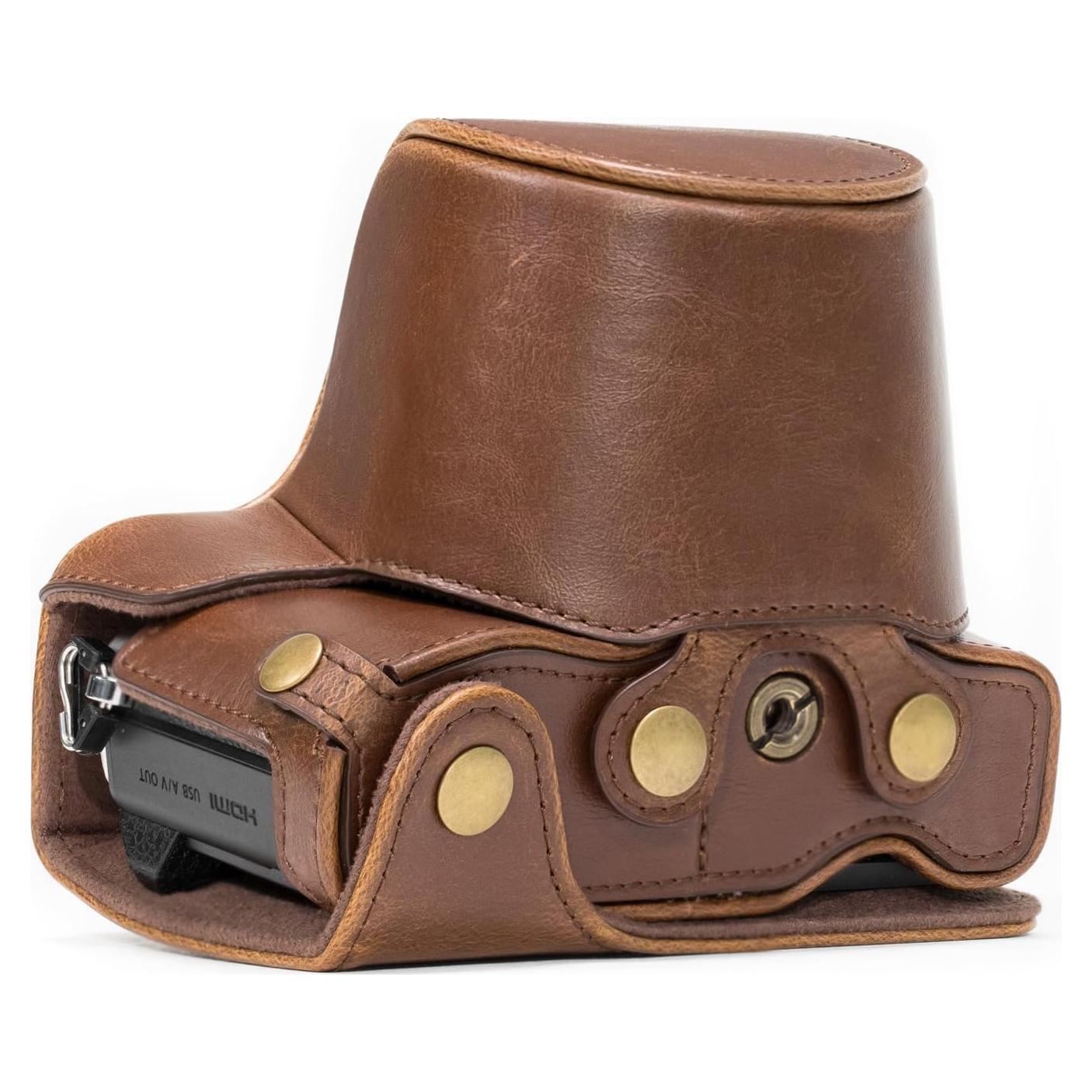 Funda de Cuero MegaGear para Olympus OM-D E-M10 Mark II - Marrón