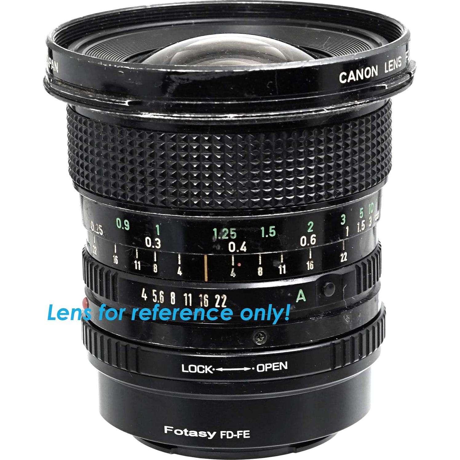 Adaptador de lente Fotasy FD a E Mount para Sony Mirrorless