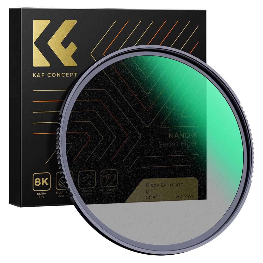 Filtro de Difusión Negra 1/2 K&F Concept 52mm Resistente al Agua