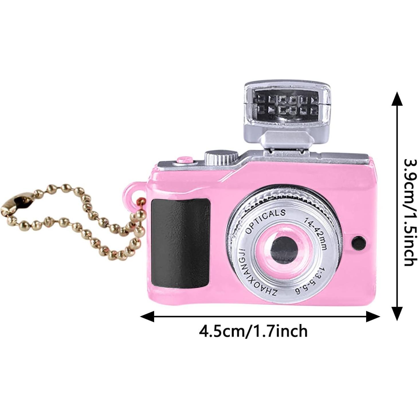 Creative Keychain, Mini Camera with Flashlight Cameras Keychains for Women, Vintage Funny Keychain Gifts, Hanging Ornaments