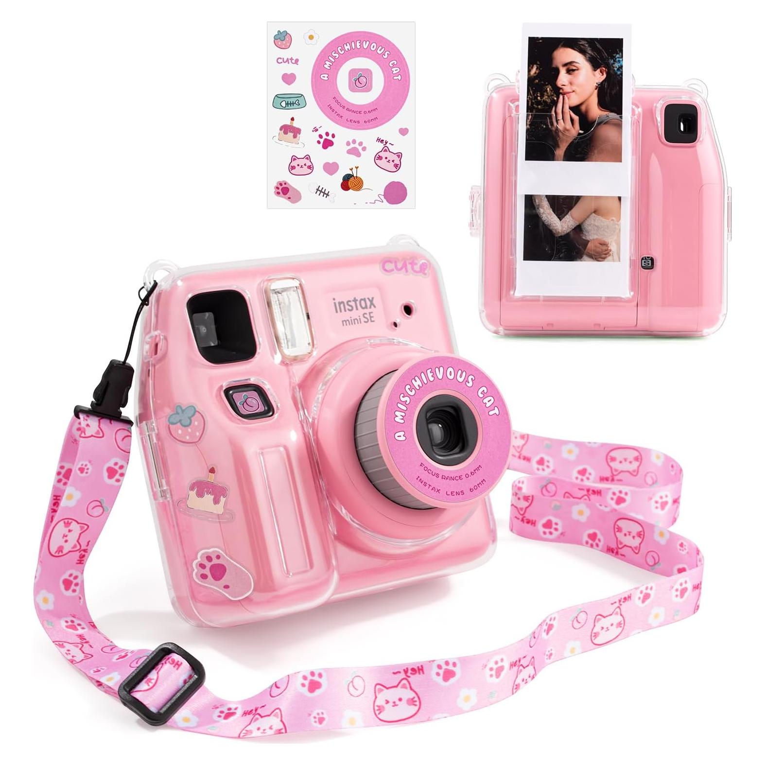 Funda Transparente para Cámara Fujifilm Instax Mini SE - Rosa