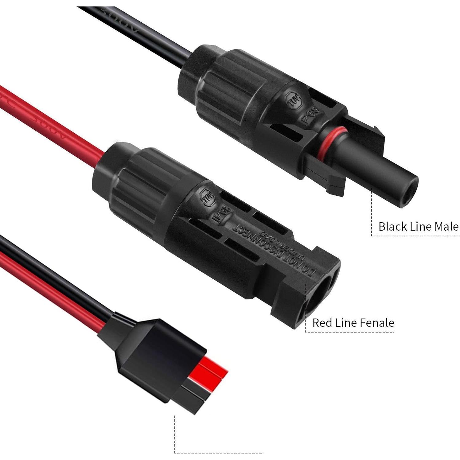 Cable de carga solar 10AWG ZkeeShop 3.6m para paneles solares