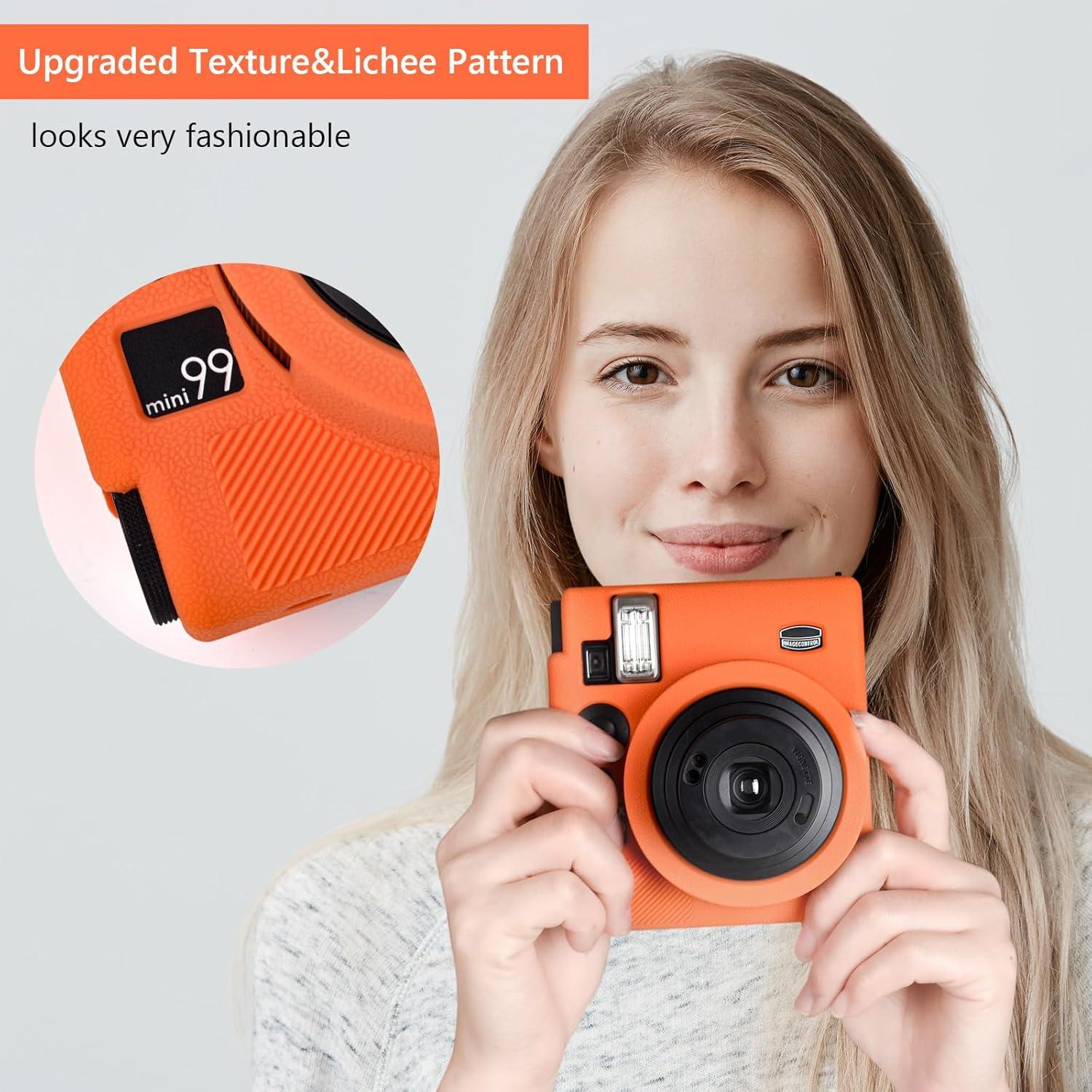 Funda de silicona para cámara Fujifilm Mini 99 - Naranja