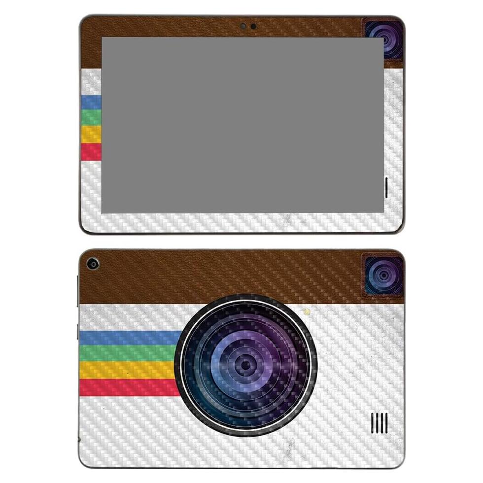 Carcasa de Fibra de Carbono MightySkins para Amazon Fire HD 8 2020 - Polaroid Vintage