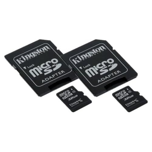 Tarjeta de memoria microSDHC Transcend 2 x 32GB con adaptador