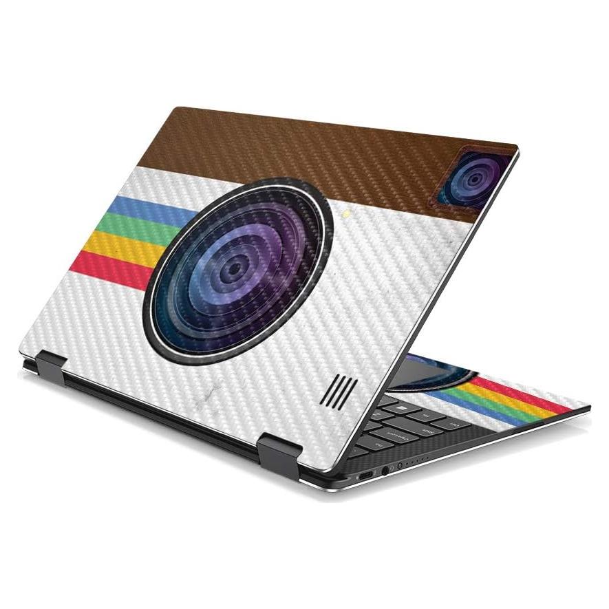 MightySkins Piel de Fibra de Carbono para Dell XPS 13 9365 2017 - Polaroid Vintage