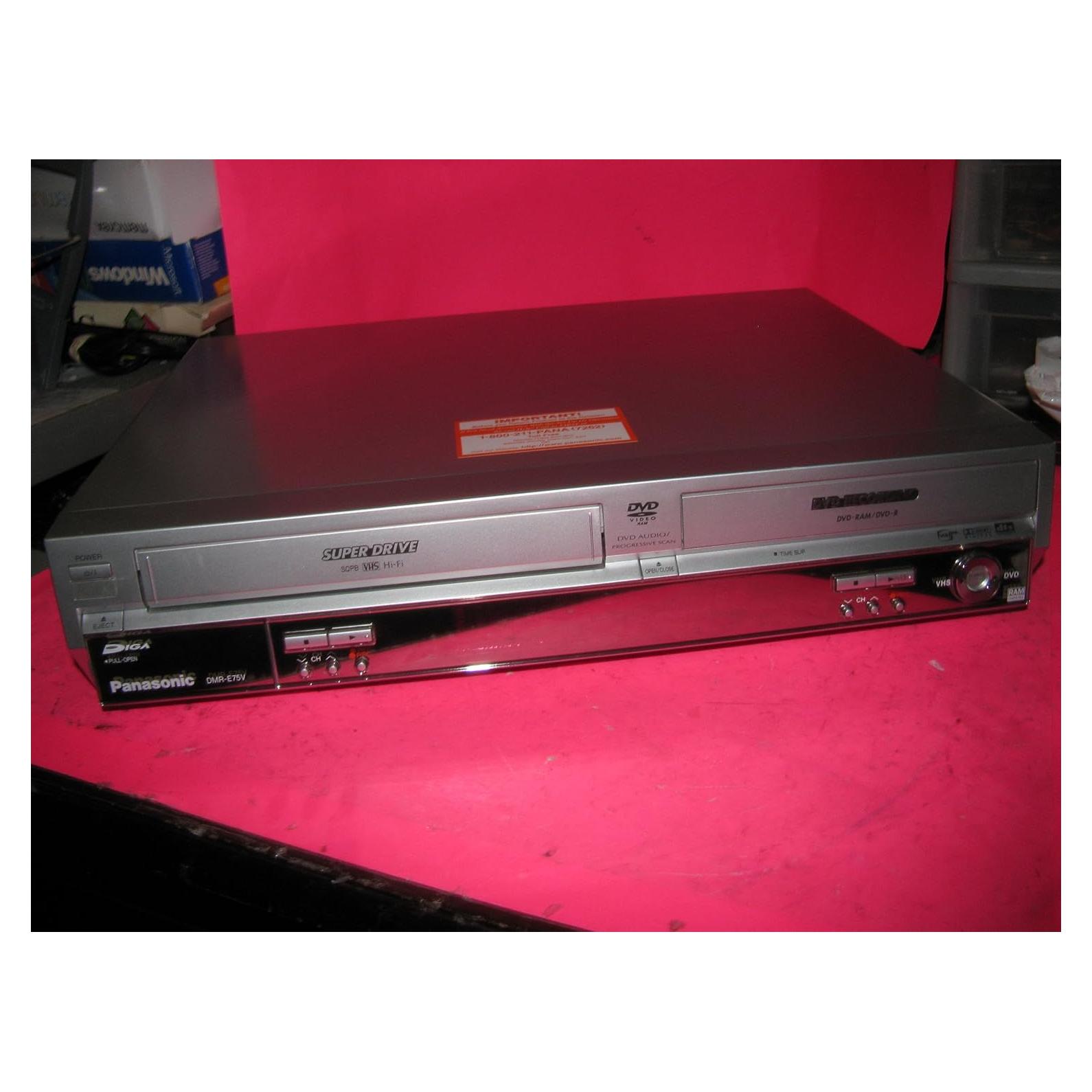 Grabadora DVD Progresiva Panasonic DMR-E75VS VHS Dual 5.59kg