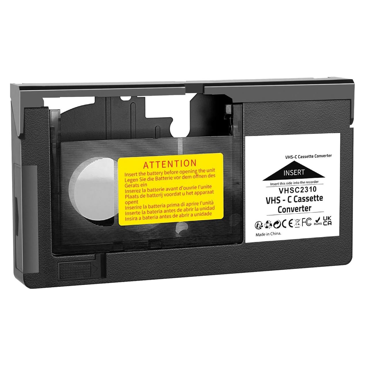 Adaptador VHS-C a VHS CHEEYYIIE para videocámaras