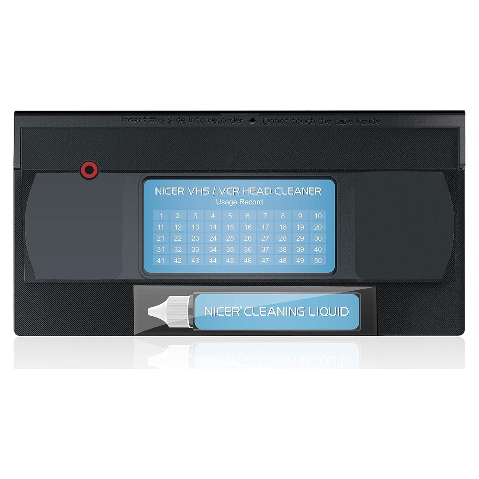 Limpiador de Cabezas de VCR Nicer con Líquido para VHS