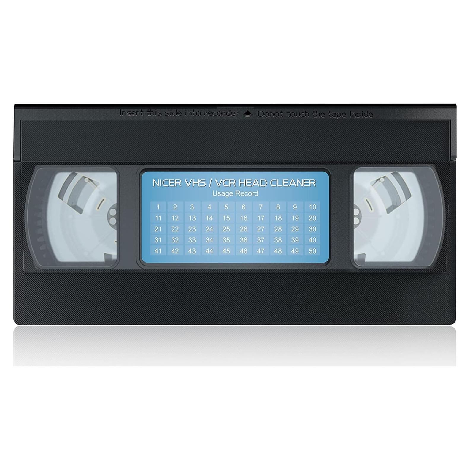 Limpiador de Cabezas VCR Nicer para VHS - Reutilizable 50 veces