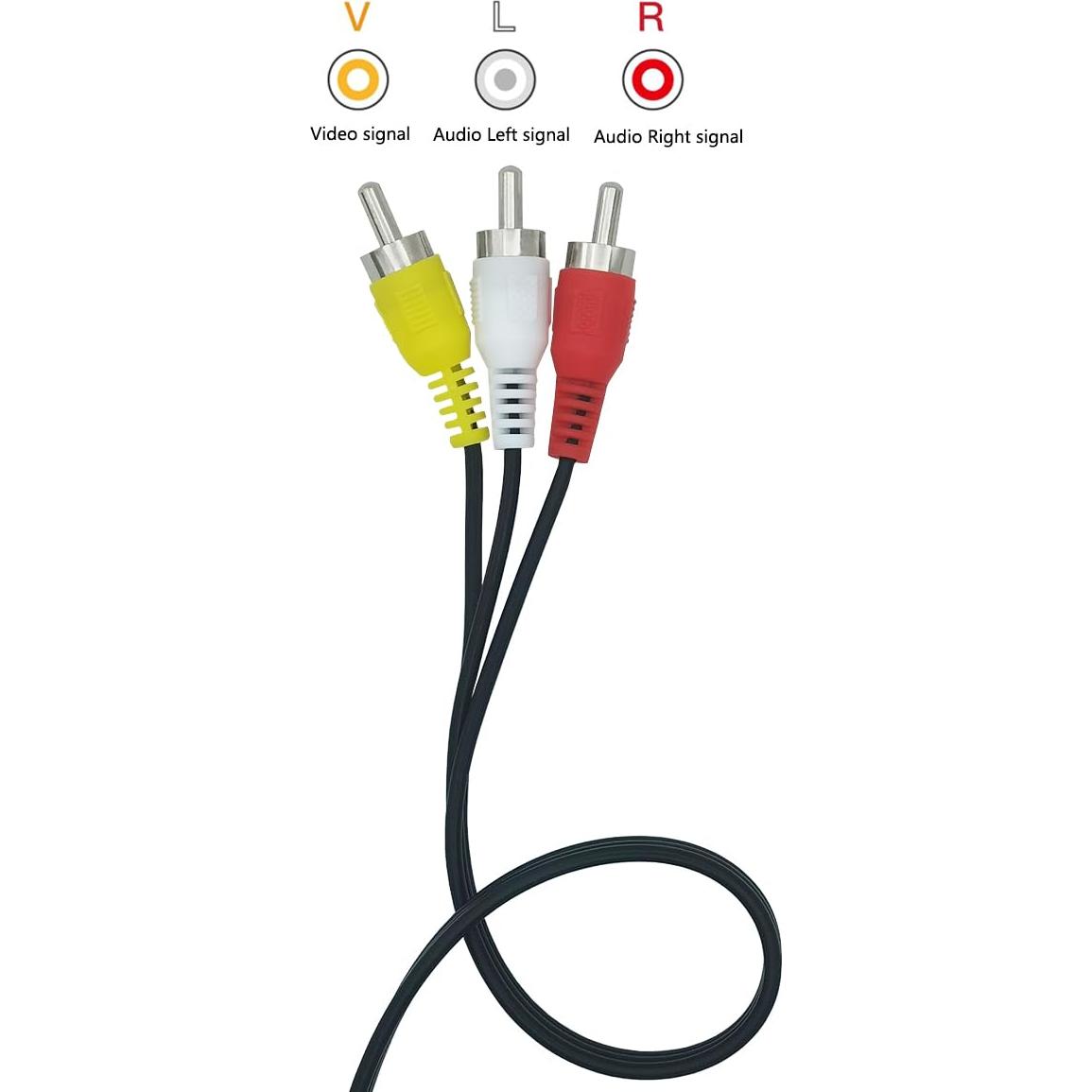 Cable RCA macho a macho 1.83m AILTECK para TV y DVD