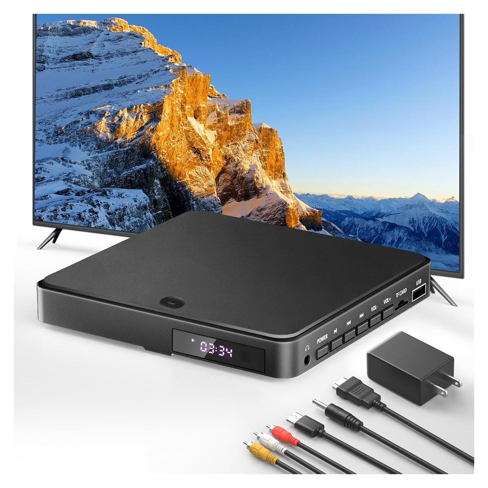 Reproductor de DVD Mini Erasiny 1080P HDMI Control Remoto