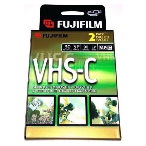 Paquete 2 Videocintas VHS-C FujiFilm TC-30 Calidad Premium