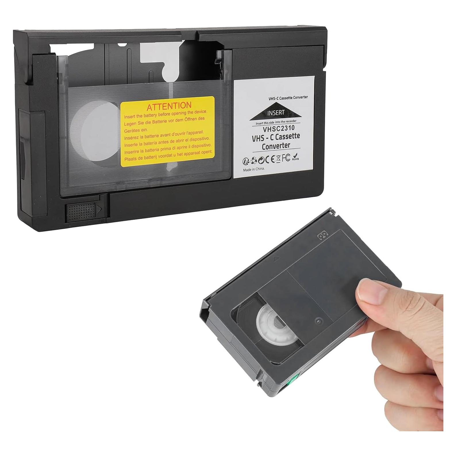 Adaptador de Casete VHS-C PUSOKEI para Reproducción y Grabación