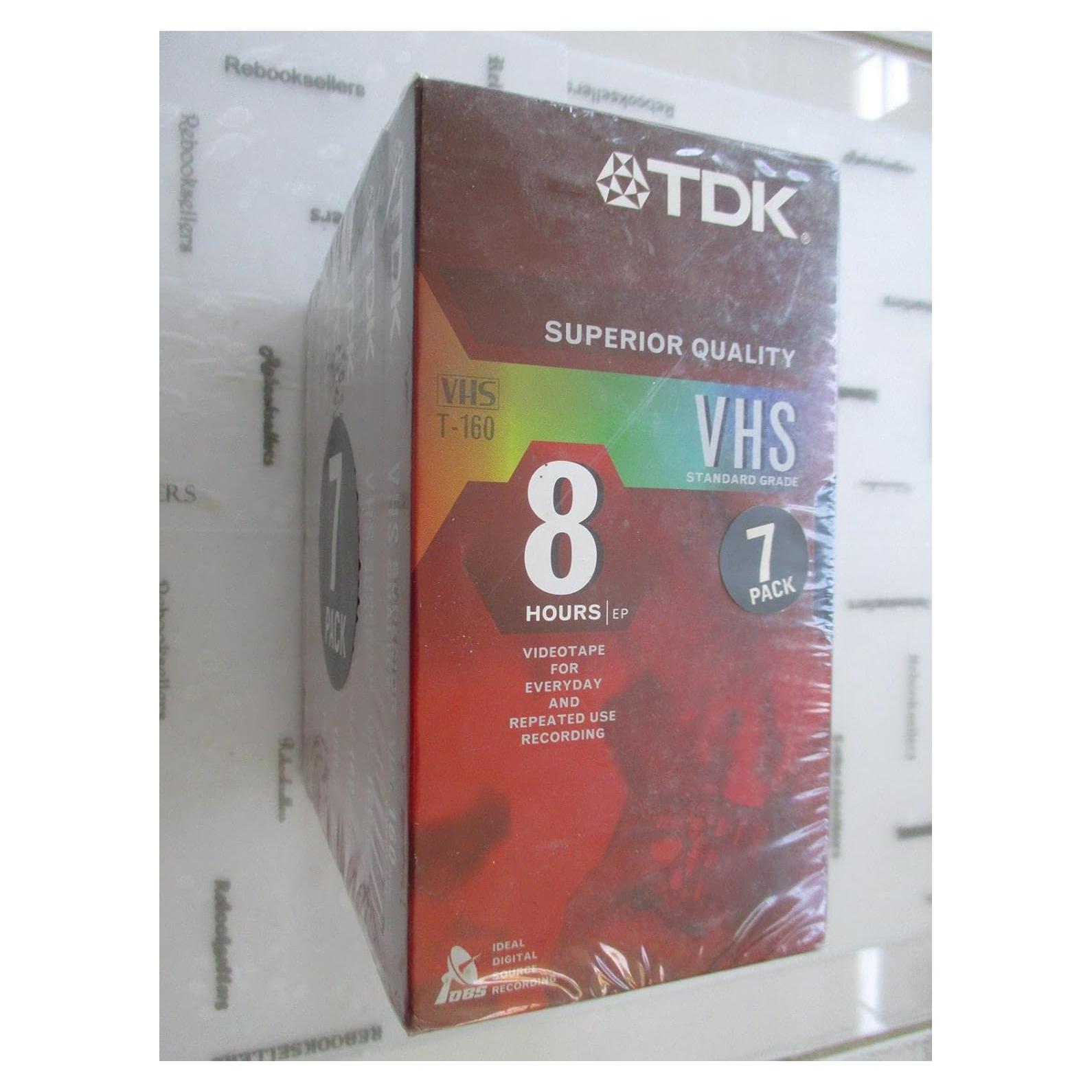 Cintas VHS TDK T-160 8 Horas 7 Paquete 173.5g