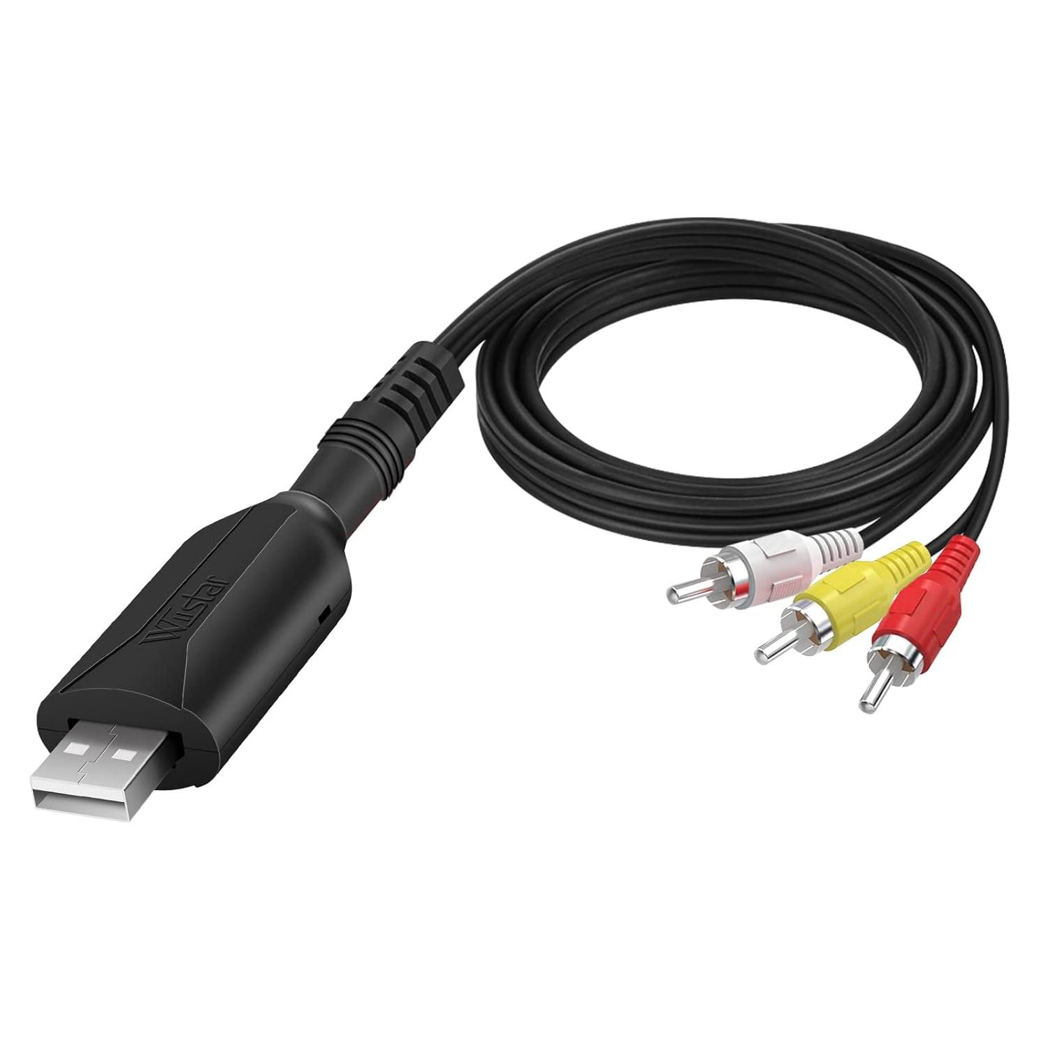 Adaptador de Captura de Video USB 2.0 HDSUNWSTD para VHS a DVD