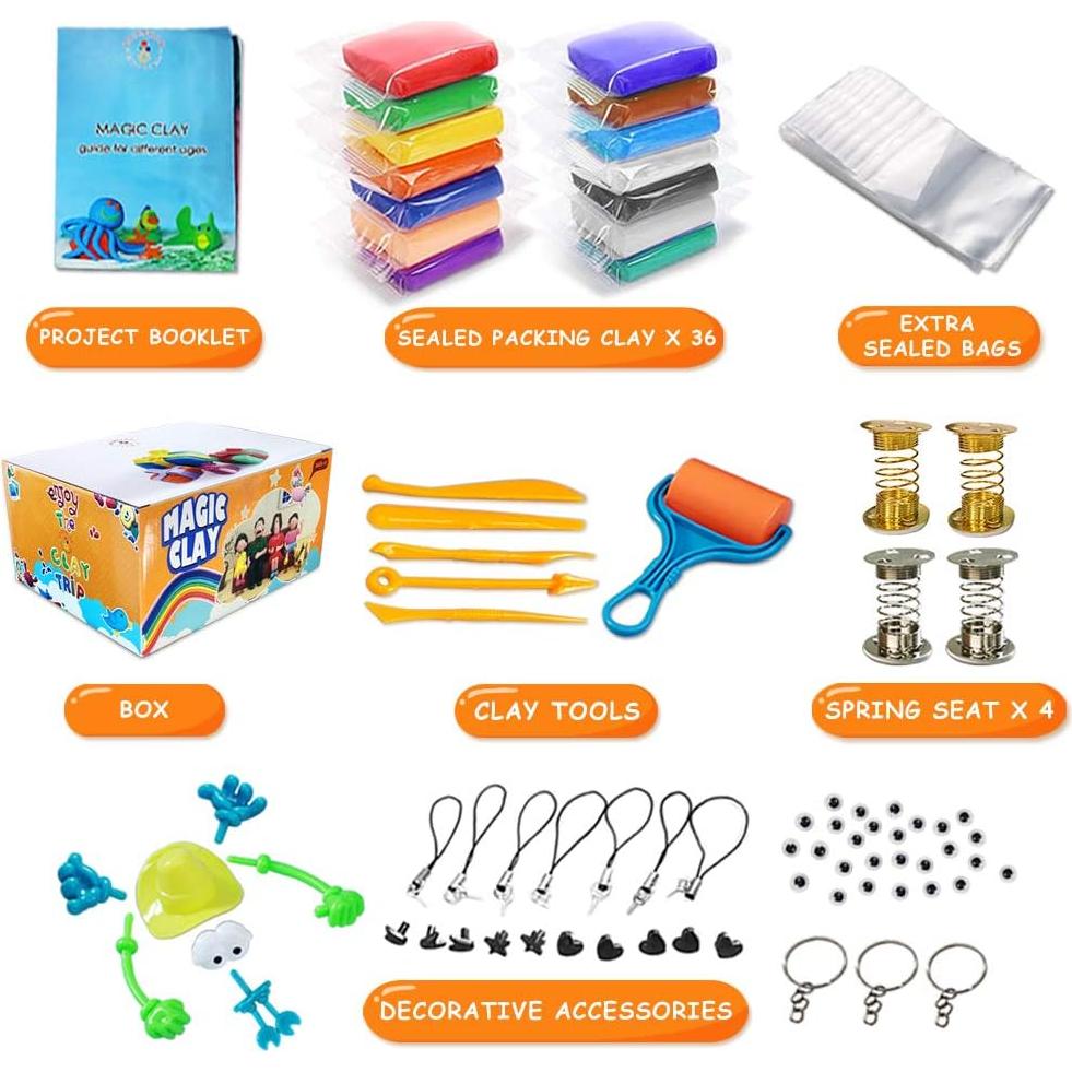 Kit de Arcilla Modeladora ESSENSON - 36 Colores Mágicos