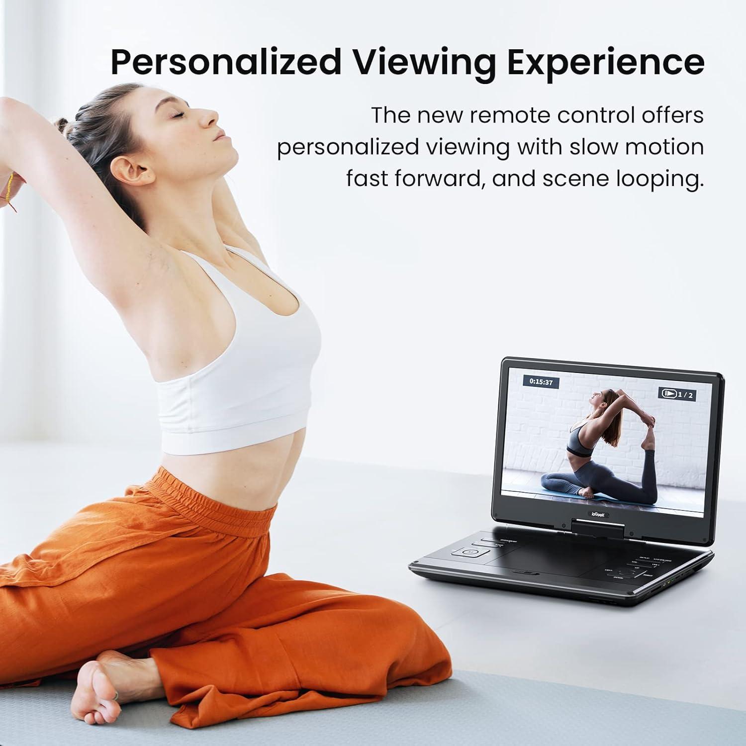 Reproductor de DVD Portátil ieGeek 14.1" HD Batería 6h