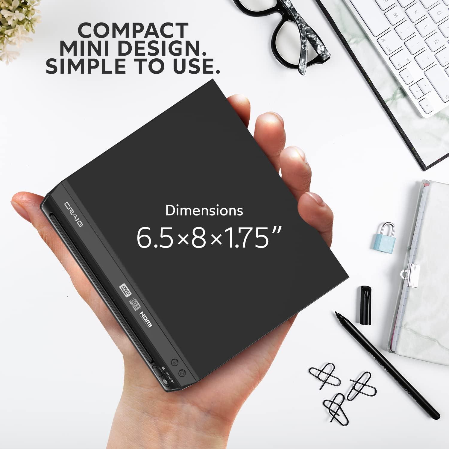 Reproductor de DVD HDMI Craig CVD401A Compacto 1080p