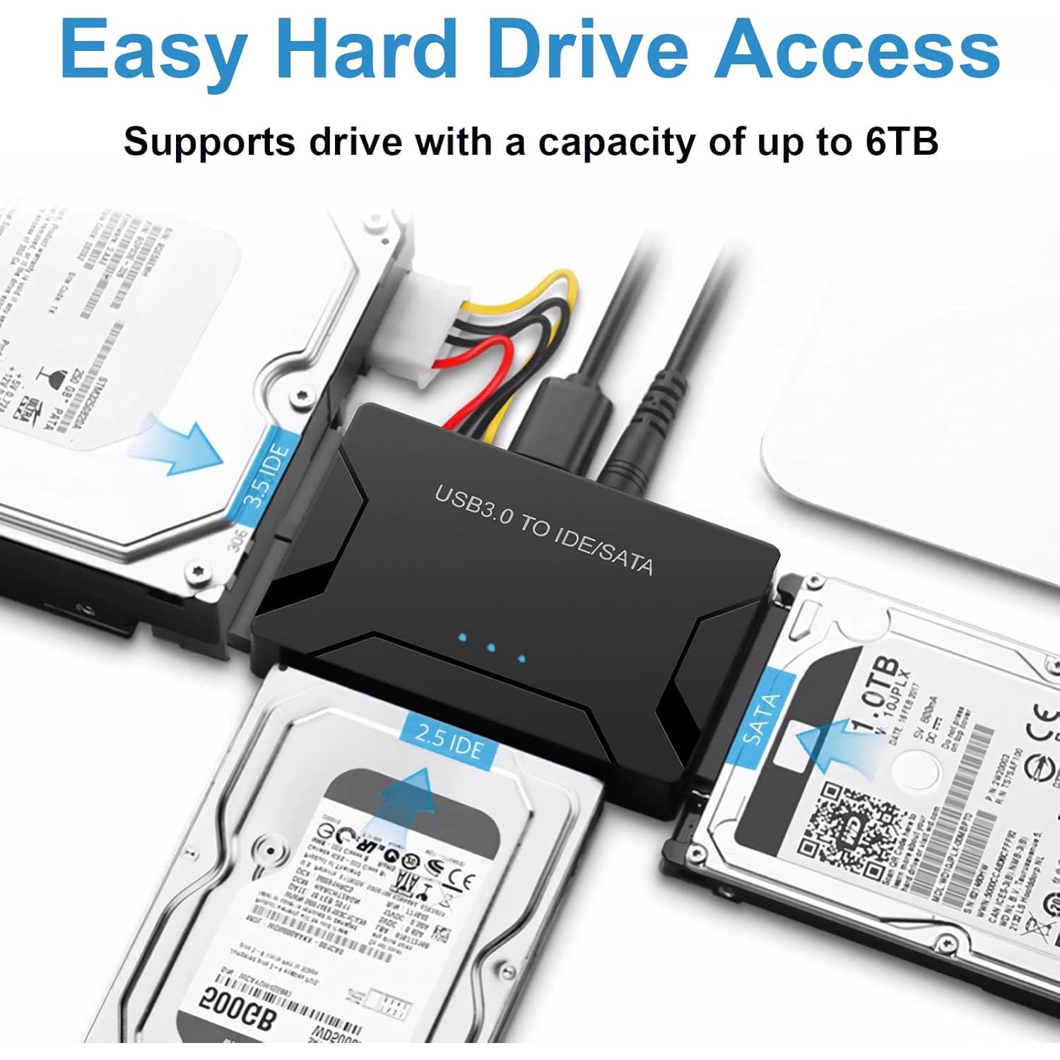 Adaptador USB 3.0 a SATA/IDE YouChen 6TB, Transferencia 5Gbps